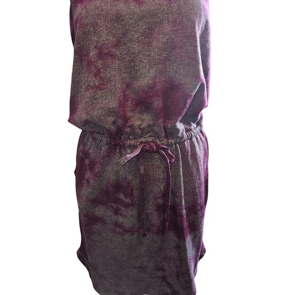 Sundry for Evereve Weekender Tie Dye Tank  Purple Knit Drawstring Dress Women L - Picture 5 of 7